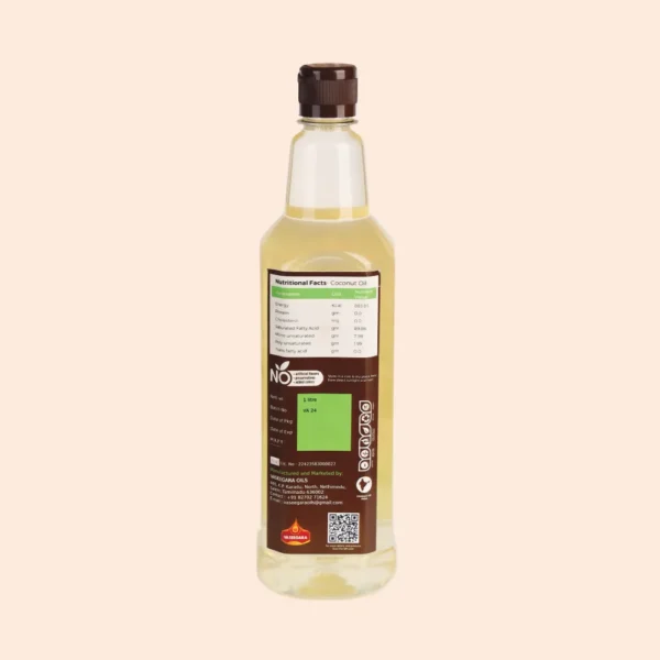 Cold Pressed coconut oil back